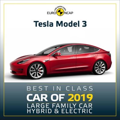 Tesla Model 3 - Large Family Car Hybrid and Electric